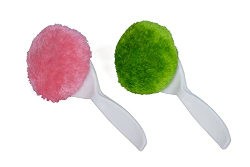 Image of The ChipmunK Store's Makeup Powder puff Combo with handle (Pink, Green)