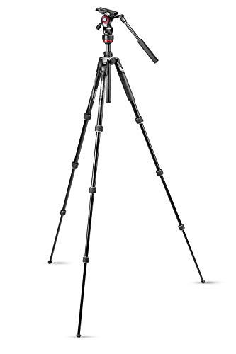 Manfrotto Tripé de alumínio Live Travel Befree Twist, cabeça de vídeo, preto, compacto (MVKBFRT-LIVE