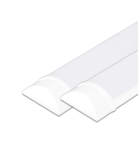 V-TAC 2x Plafoniera LED Lineare da Soffitto 120 CM - 40W - con Chip Samsung - Lampada Rettangolare 4800 Lumen - IP20 per Parete, Garage, Negozio, Magazzino - Plafoniere Tubo - Luce Bianca Fredda 6500K