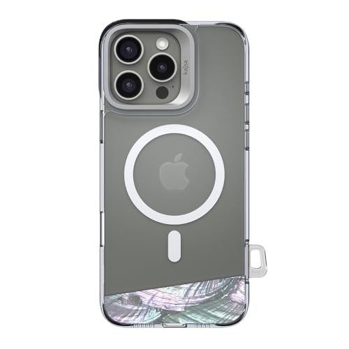 Coque silicone iPhone 16 Pro Max kajsa Pearl Trans-Shield argent haute finition