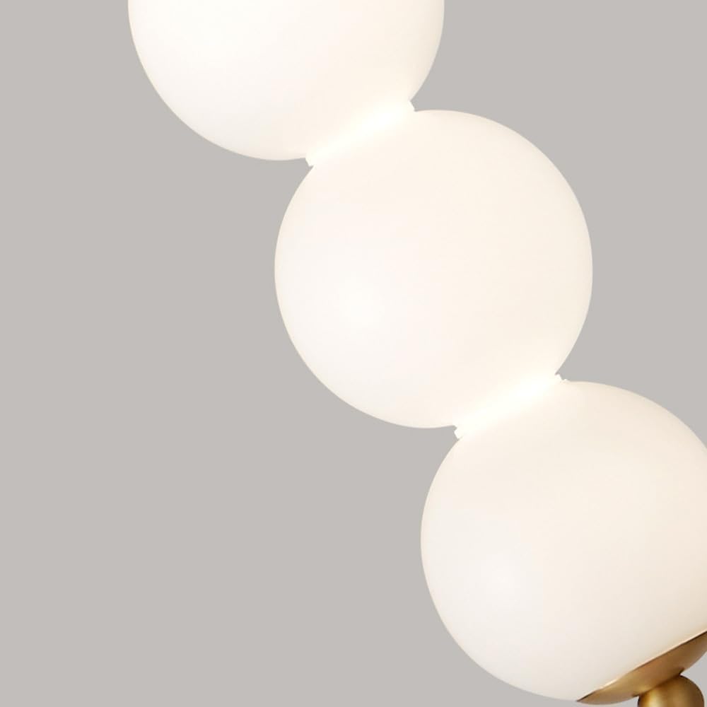 Lampa wisząca Czarna szklana kula Liniowa lampa wisząca 3 światła 5 świateł Złota długa lampa wisząca z drążkiem Kuchenna wyspa Kula Miedziany bańkowy żyrandol sufitowy do sypialni na klatce