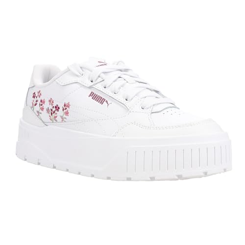 PUMA Womens Karmen Ii Idol Novelty Embroidered Floral Lace Up Sneakers Shoes Casual - White2