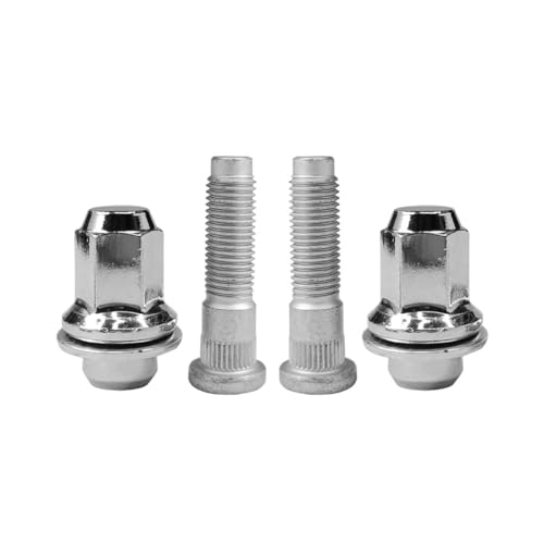 Mysttoo 4PCS M12x1.5 Chrome Wheel Lug Stud Nut Set Compatible with Jaguar S-Type X-Type F-Type XE XF XFR XJ XJ8 XJR XK XKR Vanden Plas C2C35294 C2C35294010