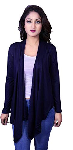 Kanchan World Women High-Low Full Sleeve White Shrug-picture-47