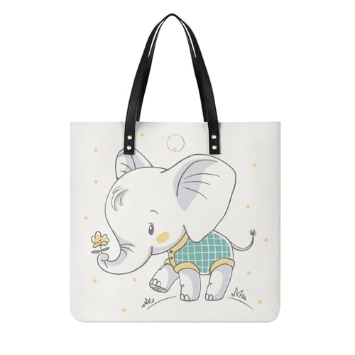 Sac à main shopper éléphant 39x39cm pour tout ranger facilement en voyage