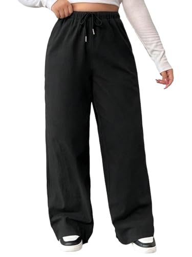 Image of dockstreet Womens Baggy Fit Jogger/Sweatpants .OPENJGR1507H-Opnbotmblackwomenjogr028, High Rise