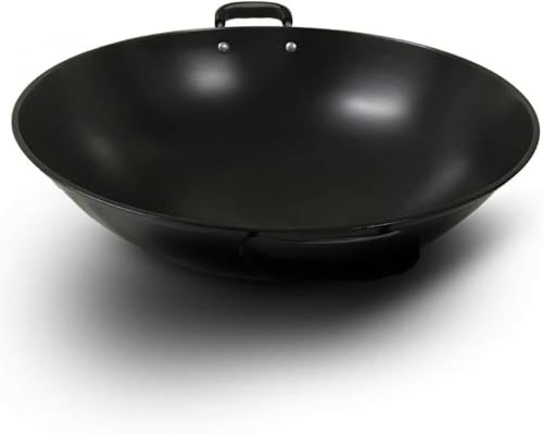 Wok de hierro fundido 18 pulgadas estilo chino tradicional miniatura 1