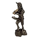 Pan Greek God of Nature Faunus Phallus Statue Sculpture Bronze Color 7 in
