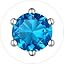 C.December(Blue Topaz)-Round Cut