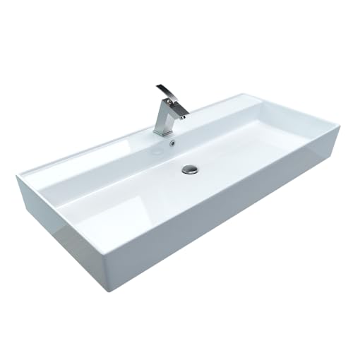 Design Waschtisch Waschbecken Aufsatzwaschbecken Keramikwaschbecken CL 100x45cm Waschplatz mit...
