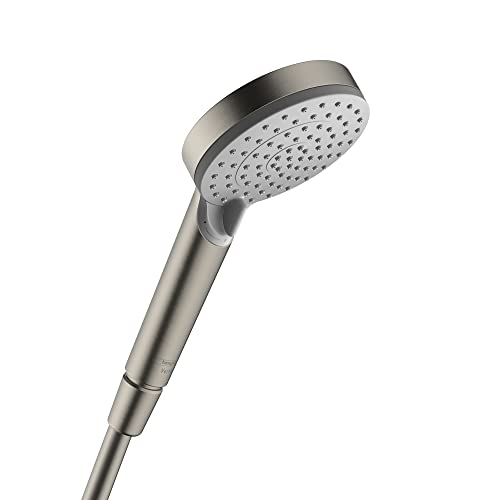 hansgrohe Vernis Blend High Pressure Handheld Shower Head 2-Spray Rain, IntenseRain in Brushed Nickel, 1.75 GPM, 26340821