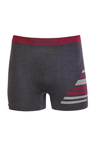 Knocker Mens Seamless Nylon Boxer Brief Underwear 6-Pack One Size Assorted Color #TOP1