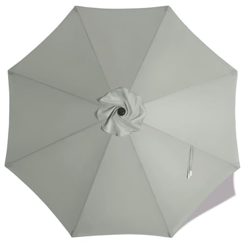 Image of MASTERCANOPY Patio Umbrella 10 ft Replacement Canopy for 8 Ribs-Grey Canopy Only