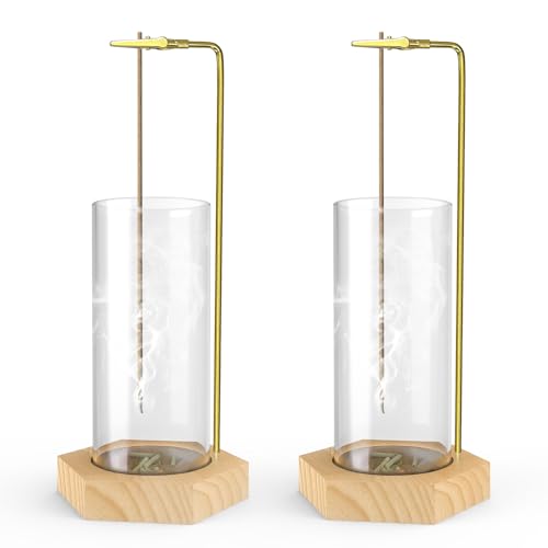 Paquete de 2 soportes de incienso, quemador de incienso, soporte para varillas de incienso, soporte para quemador de incienso sin desorden, ideal para meditación, yoga, relajación y decoración del
