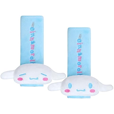 Roffatide Anime Cinnamoroll Car Seatbelt 2 PCS Shoulder Pad Plush Seat Belt Cover Protector Compatible with All Cars Cover