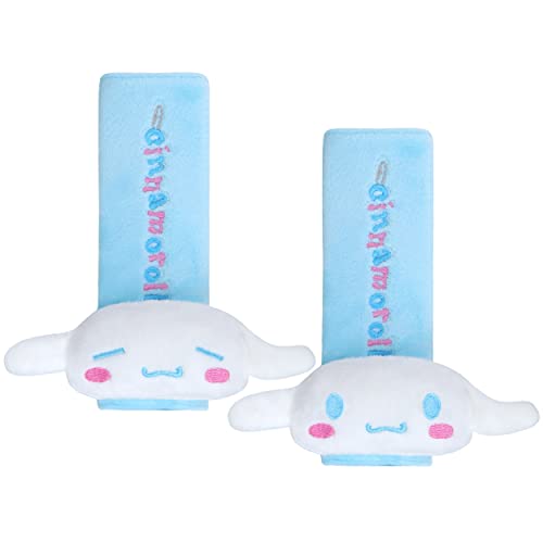 Roffatide Anime Cinnamoroll Car Seatbelt 2 PCS Shoulder Pad Plush Seat Belt Cover Protector Compatible with All Cars 2 PC Seat Belt Cover Blue
