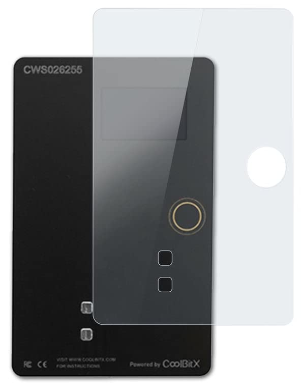 atFoliXatFoliX Plastic Glass Protective Film compatible with CoolWallet S, 9H Hybrid-Glass FX Screen Protector