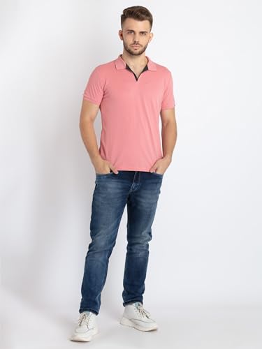 Image of Status Quo Men's Polo T-Shirt | Rich Cotton Blend | Slim Fit | All Day Comfort | Contrast Inner Placket | Polo Collar
