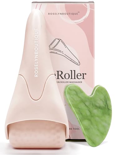 ROSELYNBOUTIQUE Ice Roller for Face & Gua Sha Facial Tools - Wrinkles Fine Lines Puffiness Massager...