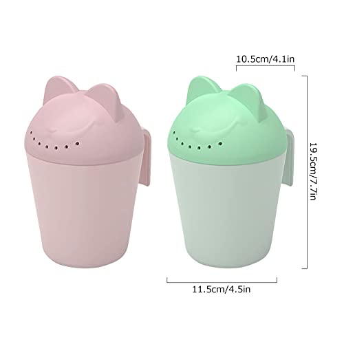 Baby Rinse Cup, Cute Cartoon Cat Baby Bath Rinser Baby Rinser Pail Shampoo Rinser, Newborn Bath Shower Wash Hair Cup For Bath And Shower #TOP3