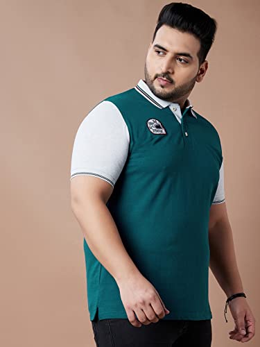 Image of Bigbanana Plus Size Men's Regular Fit Colorblock Polo Tshirt