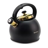 【Sonido perfecto de silbato 】 La elegante cadena de té negro liberará un dulce hábito cuando el agua haya alcanzado un punto de boiling. Cuando se centra en tu trabajo doméstico, en películas, música o en cualquier cosa, el teapot te recordará cuándo el agua se acumula y no lo es. (Consejo: solo hay que llenar el 80% de la capacidad en la tetera, de modo que la cadena de agua puede hacer que el agua se caliente)