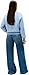 Tommy Hilfiger Damen Sweatshirt mit Reißverschluss Classic Script Fleece Half-Zip, Blau (Brisk Blue Heather), M