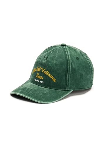 Image of THE BEAR HOUSE Men's Vintage Embroidered Snapback Baseball Cap Green