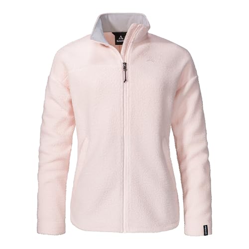 Schöffel Damen CIRC Fleece Jk Style Purga WMS, kreislauffähige Fleecejacke aus kuscheligem Sherpa Fleece, wärmende, schnell trocknende Outdoor Jacke mit fast 100% Recyclingfähigkeit