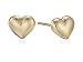 14k Yellow Gold Tiny Heart Button Earrings