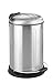 WENKO Poubelle à pédale Lagun Easy Close acier inox - abaissement automatique, 12 l Capacité: 12 l, Acier inoxydable, 28 x 43.5 x 33 cm, Satiné