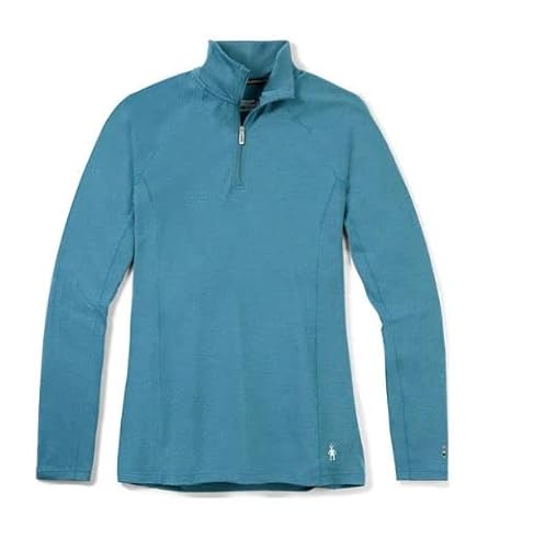 Smartwool Women's Classic All-Season Merino Base Layer 1/4 Zip, Blue Spruce, Small #TOP7