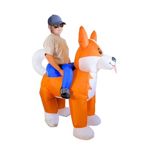 Disfraz inflable para niño de perro Corgi miniatura 3
