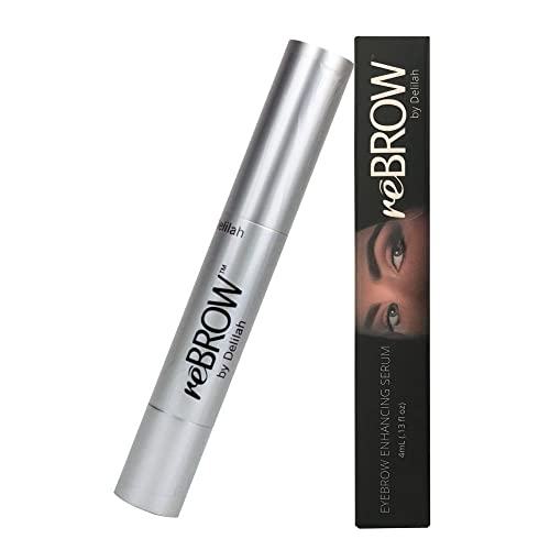 Delilah Natural reBROW Eyebrow Growth Serum with Advanced Regrowth Formula for Healthier Longer Eyebrows | Nourishes Eyebrows to Grow Thicker and Fuller Eyebrows Faster (4mL)