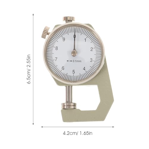 Calibrador de espesores para cuero, herramienta portátil de medición precisa con punta plana y afilada, ideal para artesanías DIY con cuero miniatura 2