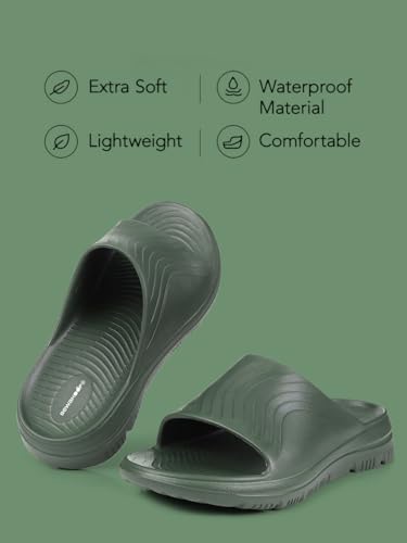 Image of Bewakoof Men's Beige EVA Comfy Sliders