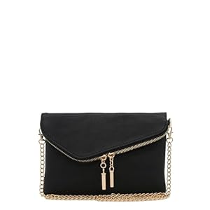 FashionPuzzle Envelope Wristlet Clutch Crossbody Bag with Chain Strap