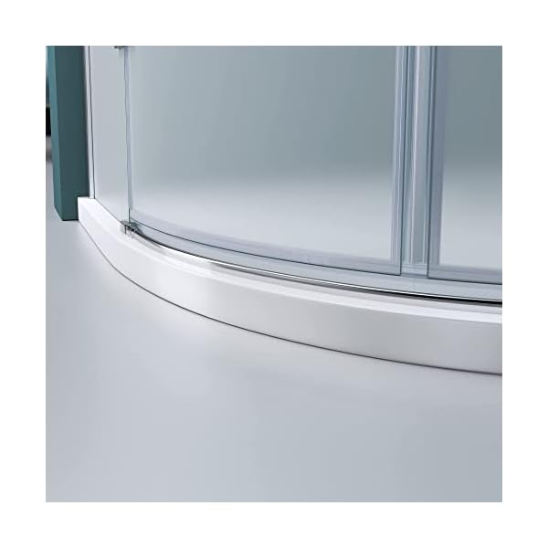 Mai & Mai Viertelkreis-Dusche R02VS Milchglas-Duschkabine 90x90x190cm 2 Pendeltüren 6mm ESG-Sicherheitsglas inkl. Nano-Beschichtung – Bild 6