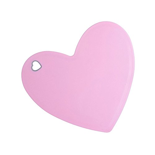 Small Cutting Board Heart Shaped - Plastic Pink Fruit Chopping Boards Mat for Vegetables, Fruits, Crackers & Cheese - Love and Cute Kitchen Gifts for Women or Girls
