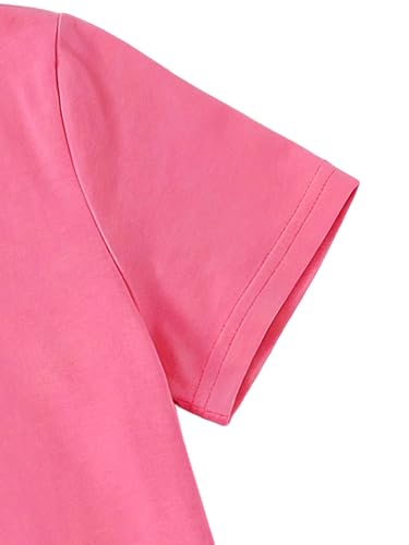 Image of Girl's 2 Piece Outfits Cute Summer T-Shirt and Graphic Shorts Clothing Sets