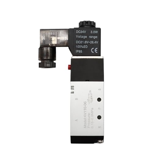 Válvula solenoide de 5 vías 4V110-06 con conmutación rápida de 2 posiciones 8