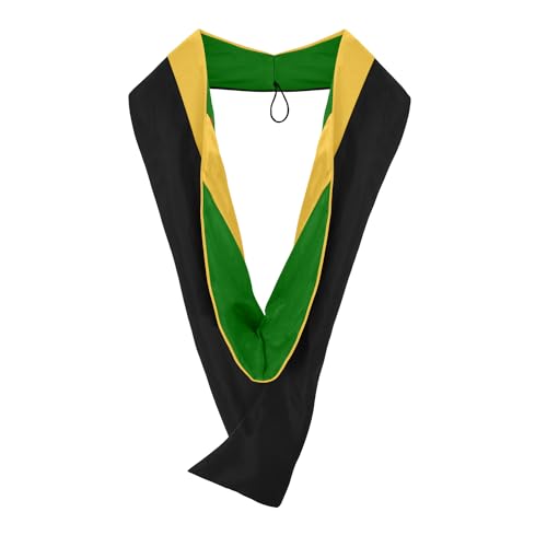 Endea Graduation Masters Hood for Science Mathematics Political Science College Degrees - University Academic Regalia (Gold/Green/Gold)