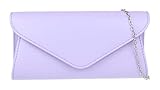 Interior totalmente forrado. Girly Handbags del bolso de embrague Llanura (Lila)