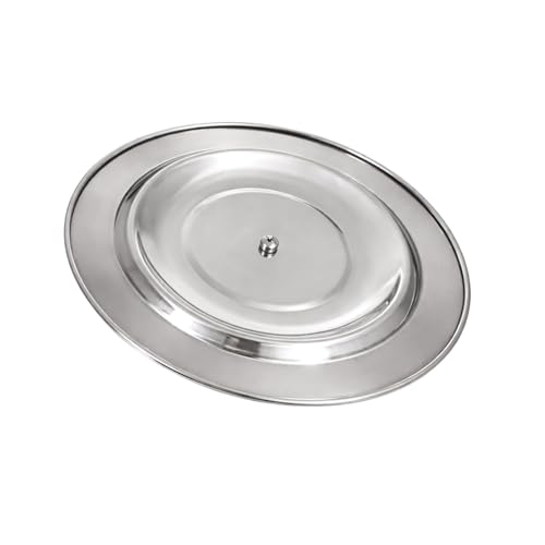 Image of KC Stainless Steel Heavy Gauge Ciba /Lids /Tope /Cheeba Cover Set of 5 with Knob, 14.5cm, 15.5cm, 16.5cm, 18cm, 19cm