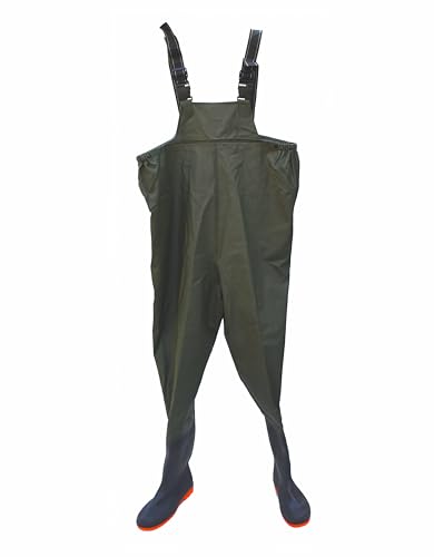 Medas Wathose Watstiefel Anglerstiefel Hüftstiefel Fischerstiefel Schwarz (Grün, EU Schuhgrößensystem, Erwachsene, Herren, Numerisch, M, 46)