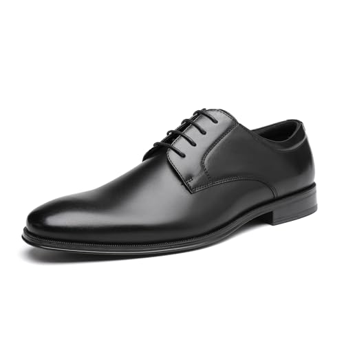 Image of DECARSDZ Mens Classic Formal Oxford Lace-up Patent Leather Shoe for Men Wedding Suit Tuxedo Dress Shoes