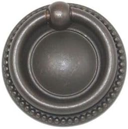 VAN DYKE'S RESTORERS Vintage Classic Round Circular Beaded Ring Pull, Oil Rubbed Bronze, 2"
