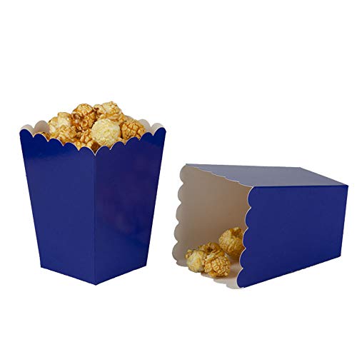 Image of We Moment Navy blue Popcorn Boxes Cardboard Container For Party Supplies,Pack of 36