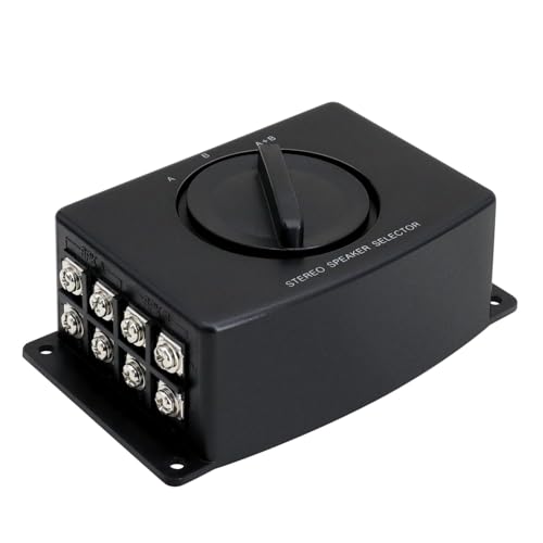Selector de altavoz estéreo para evitar cambiar cables entre dos salas