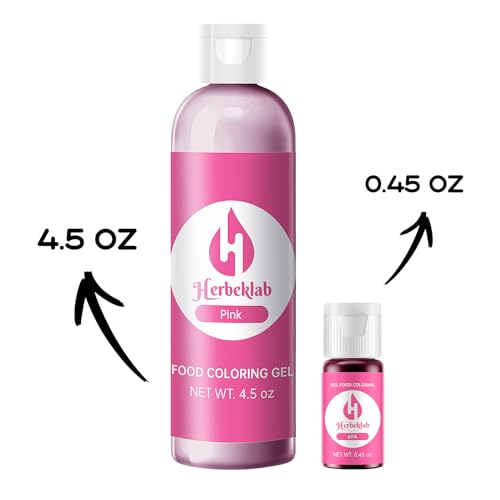 Image of Pink Gel Food Coloring - 4.5 oz Professional Grade Concentrated Food Dye, Gel Based Coloring for Icing, Baking, Cake Decorating & Cookies